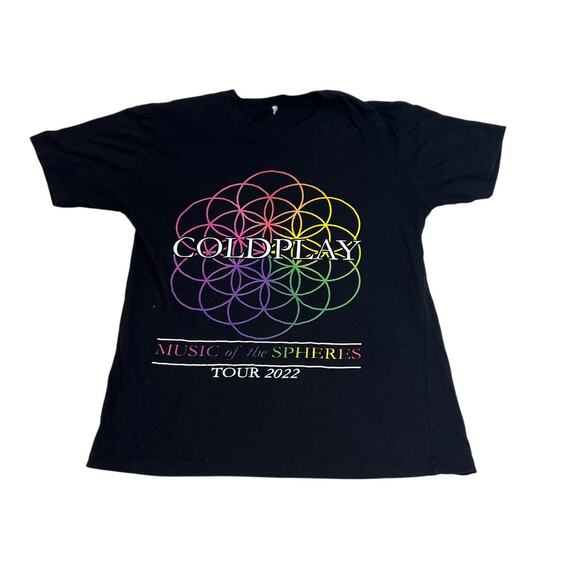 unknown Tops - Coldplay Music Of The Spheres World Tour T-Shirt Unisex Band Tee Size M